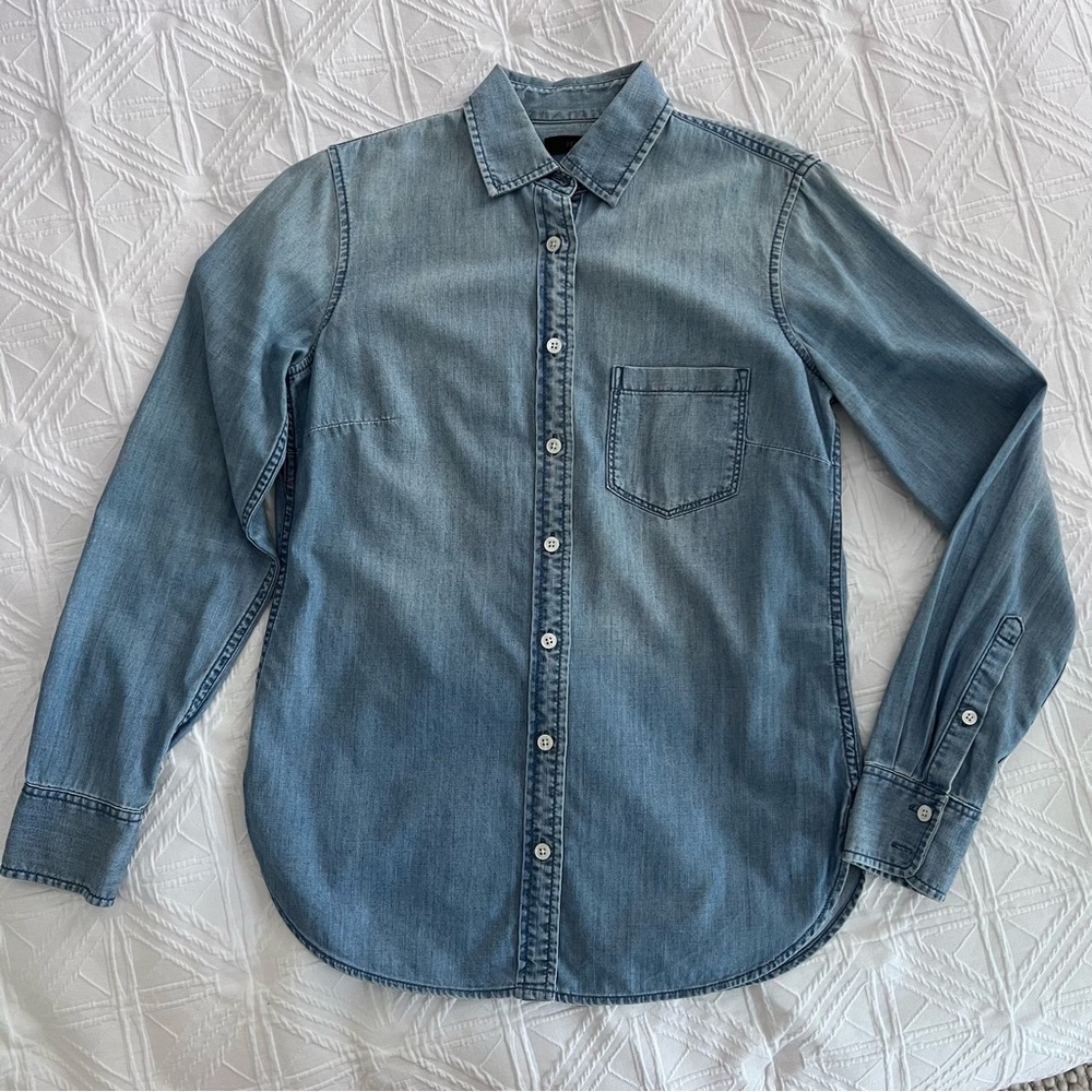 J Crew Chambray Button-Down Shirt